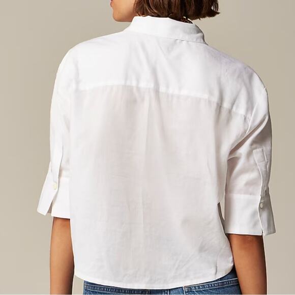 J crew Herringbone twill button-up shirt size 4 NWT khaki - Picture 3 of 11